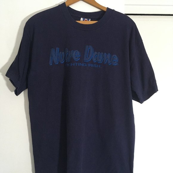 Trau & Loevner Other - Vintage TNT Trau & Loevner Notre Dame Fighting Irish Blue T-Shirt Large Made USA